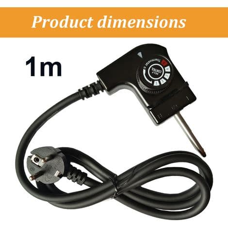 Universal Termostat - 250V 10A 2000W - 5 Justerbare Niveauer - Til Elektriske Stegepander - 1m