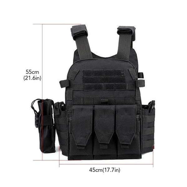 Taktisk Molle Kampvest med Quick Release til Airsoft og Udendørs Aktiviteter