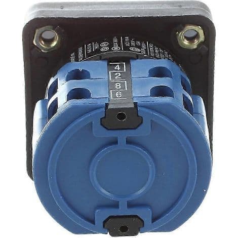 Elektrisk komponent: 660V 20A roterende kamvelger. 6 terminaler. 4 posisjoner