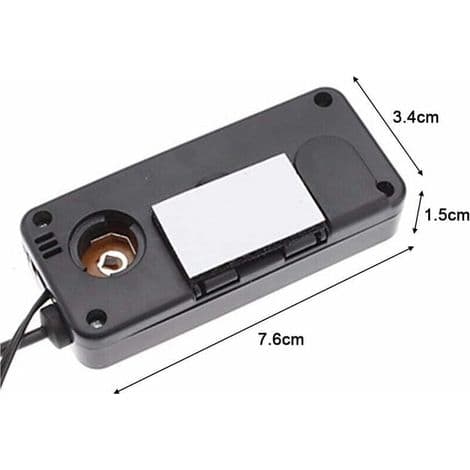 Indendørs/Udendørs Biltermometer - 12V - Baggrundsbelyst LCD-display - Måler Indvendig og Udvendig Temperatur - 1 Styk