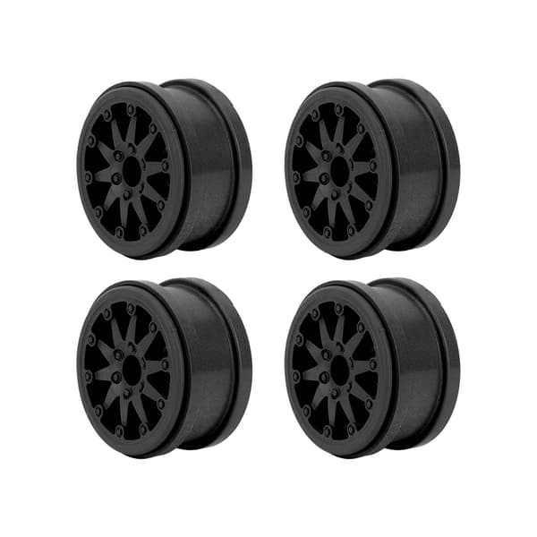 4-delt nylonfælgssæt 2,2 tommer til RC-biler Axial SCX10 Wraith RR10 1/10 sort