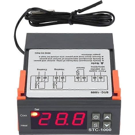 STC-1000 Digital temperaturkontroller 110-220V. Termostat. Termoregulator. Inkubatorrelé. 10A LED