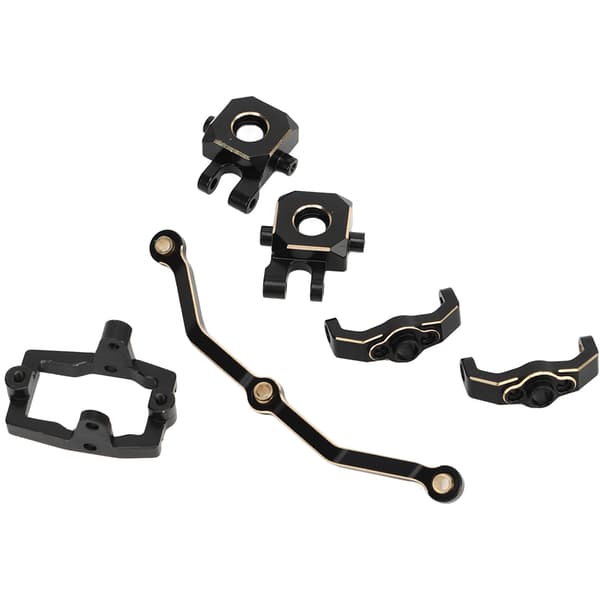 Holdbart sort guld messing RC styrekopsæt til Traxxas 1/18 TRX4M med servomontering