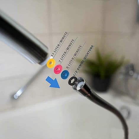 Sæt med 8 vandstrømsbegrænsere. Bruseflowbegrænsere. Brusehoses flowbegrænsere. Bruseflowbegrænserhoveder. 2024 Ping