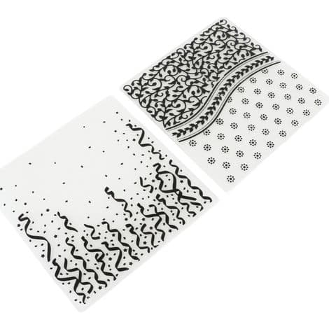 Prægefolder, sæt med 2 – Relief. 15,1 x 15,1 cm – Ideel til scrapbooking, kort og håndværk.
