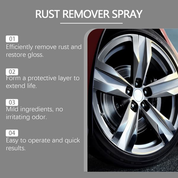3 stk. Rayhon bilhjul rustfjerner, bilmaling rustfjerner, rengørings- og lysningsmiddel, rustkonverter 3Pcs