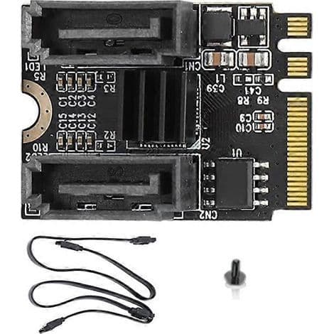 M.2 til SATA 3.0 NØKKEL A + E WIFI utvidelseskort. Adapter for M.2 til SATA harddisk (ingen driverinstallasjon nødvendig).