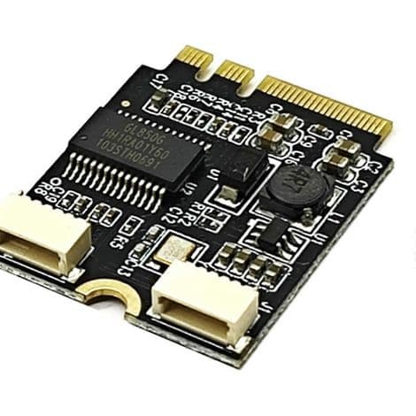 KEY AE til USB 2.0 udvidelseskort. M.2 NGFF til USB riser-kort. KEY AE til dobbelt USB 2.0 port interface.