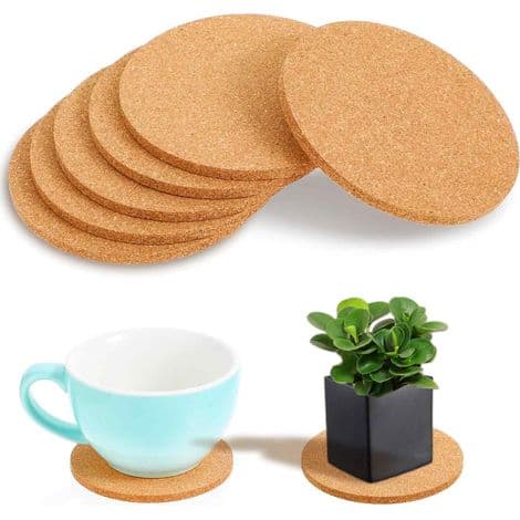 Korkunderlag - 19 cm Diameter - For Gryter og Varme Retter - Sett med 3