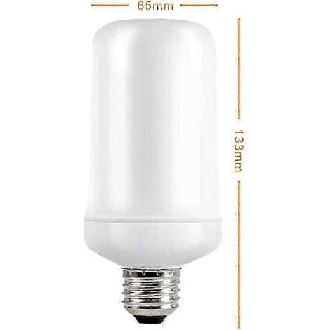 LED-lamppu simuloidulla liekkiefektillä, luonnollinen tuli, E27 E26 E14 E12 B22 koristelamppu (E26)
