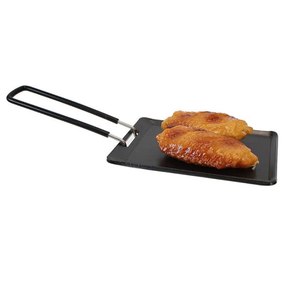 Mini non-stick grillpanne for BBQ, camping, backpacking, liten ostegrill