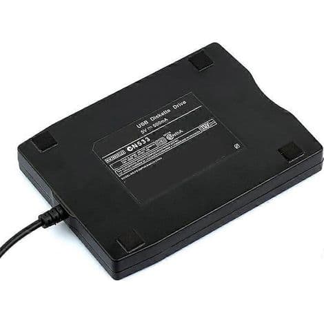 Bärbar extern 3,5-tums USB-diskettstation, 1,44 MB. Kompatibel med Windows XP-datorer.