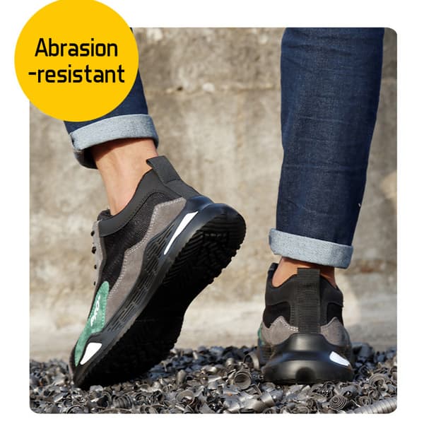 Lette åndbare arbejdssko til mænd, sikkerhedssko med ståltå, sneakers