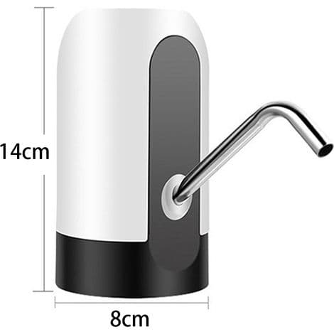 Vattenpump - Bärbar elektrisk pump för vattenflaskor med USB-laddning - Universaladapter för flaskor och dunkar - 1 styck
