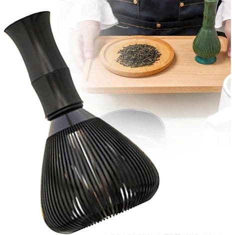 Genanvendelig traditionel matcha-piskeris lavet af sort PP-harpiks