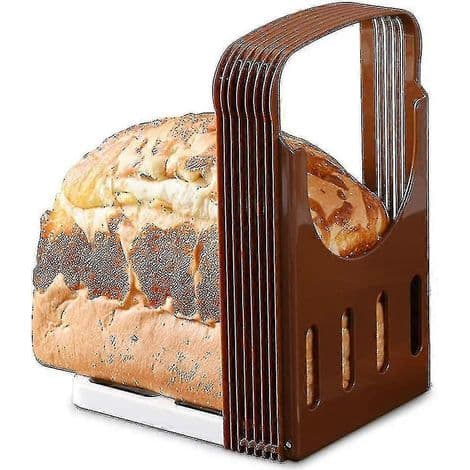 Vikbar och justerbar brödskärare. Snabb och jämn skärning. Perfekt present