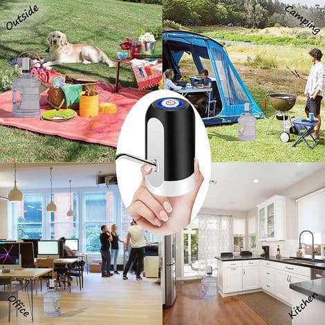 Vattenpump - USB Elektrisk Pump för Flaskor - Universellt Kompatibel för Dunkar och Flaskor - Bärbar - 1 Styck