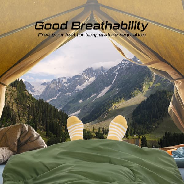 Varm, vattentät sovsäck för vuxna, perfekt för camping, backpacking och vinter.