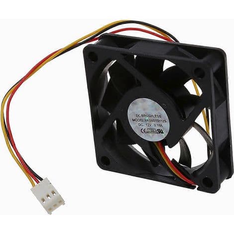 CPU-kølerblæser til 60 x 60 mm radiator - Sort