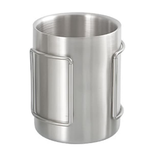 Campingkopp i rustfritt stål 200ml/300ml/400ml med sammenleggbart håndtak for utendørs bruk