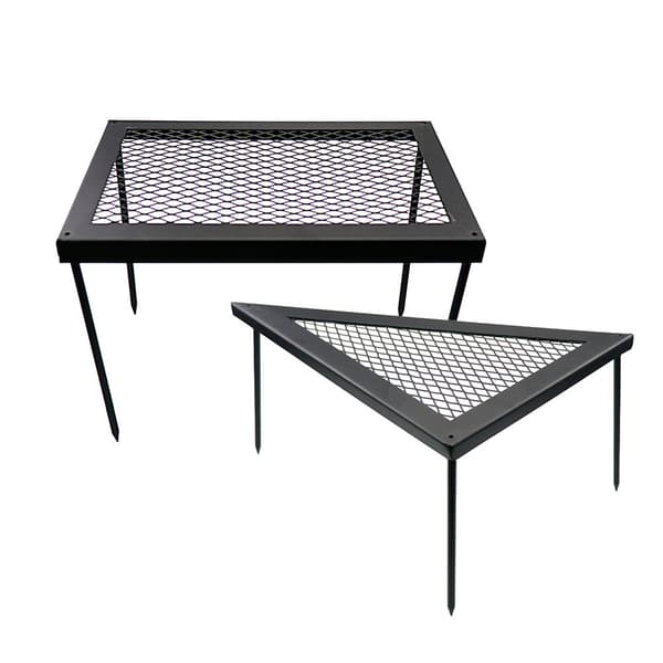 Bærbart foldbart grillbord til udendørs brug, stålcampingbord til picnic, camping og strand