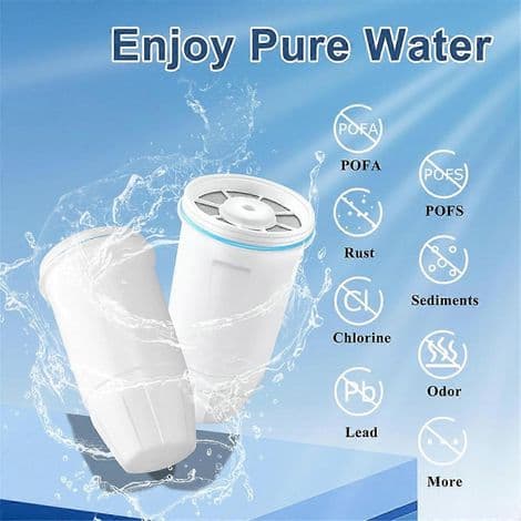 Erstatningsfiltre for Zero Water karafler og dispensere