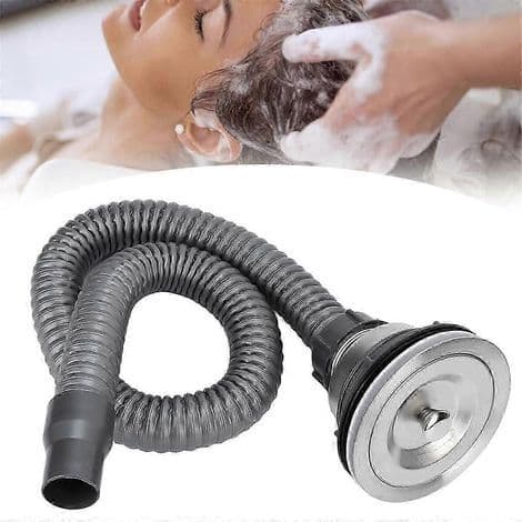 Afløbsprop i rustfrit stål med hårfanger til salonshampoo-vask