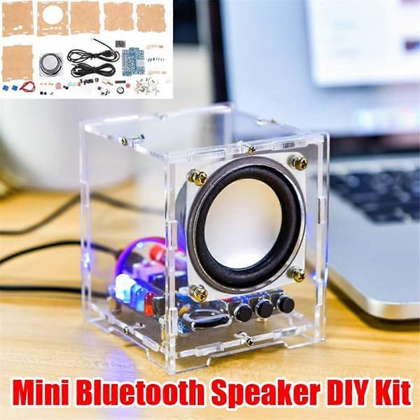-009 Bluetooth-högtalare Minihögtalarenhet Elektronisk komponent DIY-kit Trådlös trådbunden 5V DC-driven och akrylskal