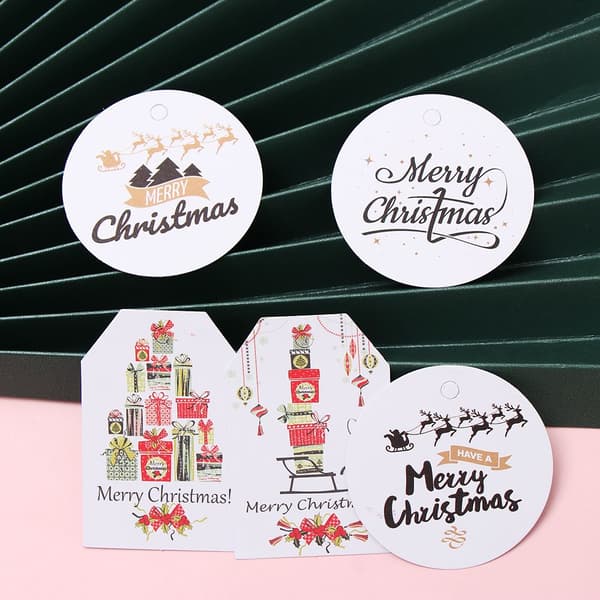 100st presentkort hängande etiketter juletiketter