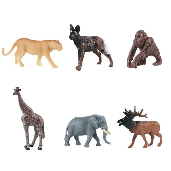 18 stk. livagtige vilde dyr legetøj plastik dyr verden zoo model ornamenter-Yvan