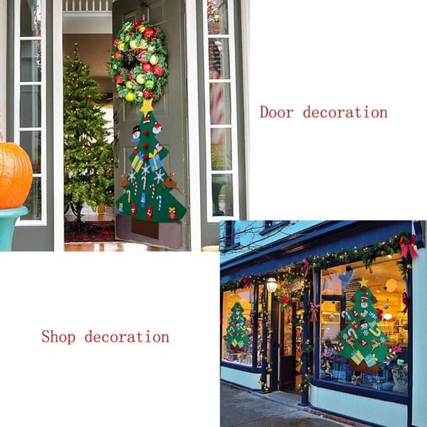 DIY Filz Weihnachtsbaum Set mit Ornamente für Kinder, Neujahr