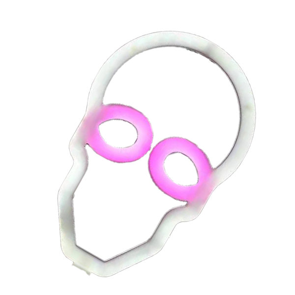 Halloween LED neonskiltlys, halloweenlampe med batteri skull