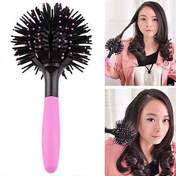 3D Bomb Curl Hårbørste 360 Rund Styling Hårbørste Føntørring Udredningsbørste Salon Rund Hårkrøller til Vådt og Tørt Hår