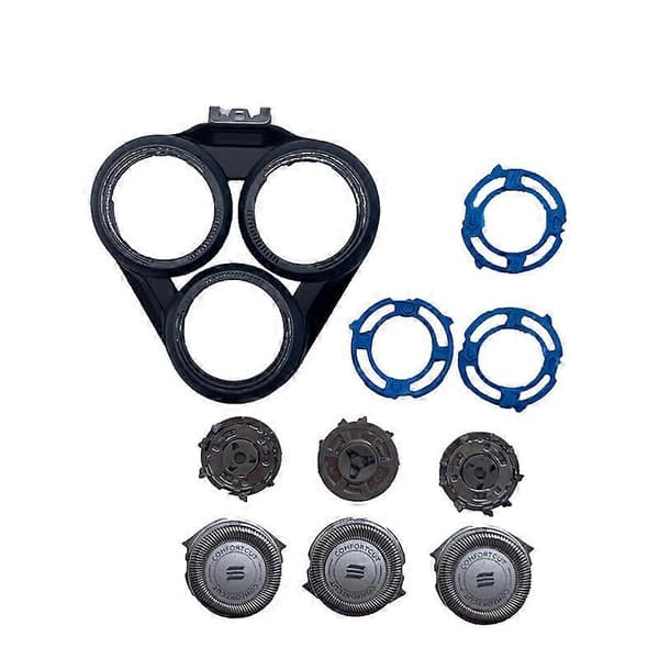 2 Philips S5000 kolmipäistä parranajopäätä S5078/S5079/S5080-hopea