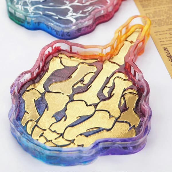 Silikonebakkeform Kraniehåndform Fad Harpiksform Epoxy Støbeform Kunst