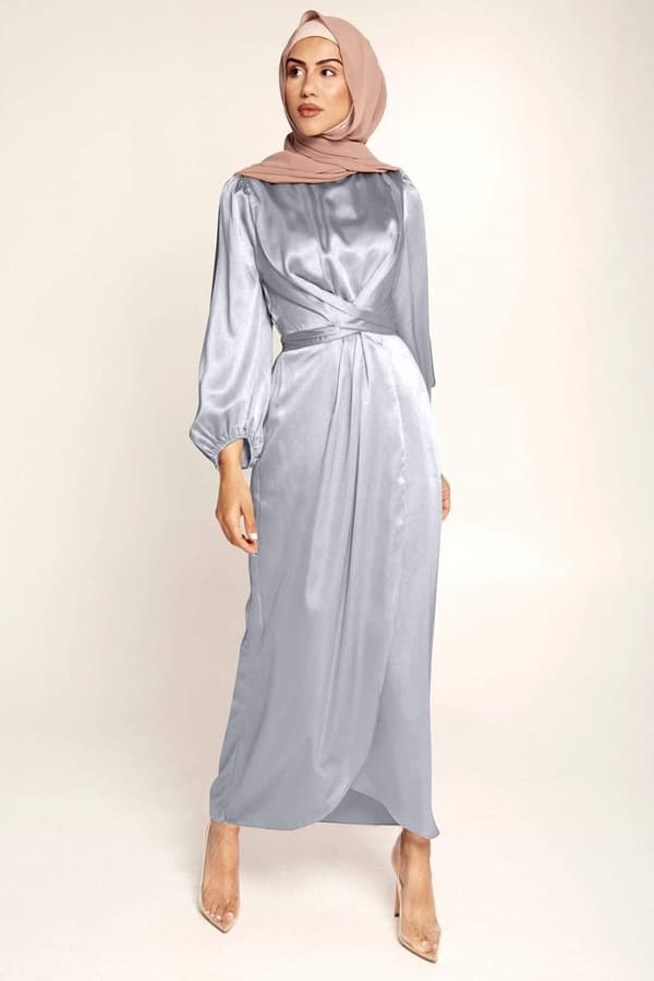 Casual Slim Dame Lang Kjole Kvinder Dubai Kjole Kaftan M