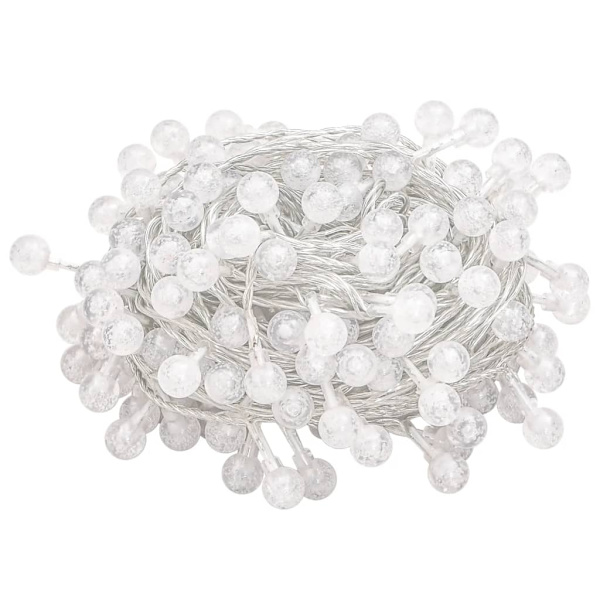 vidaXL Ljusslinga 40 m kulor 400 lysdioder varmvit 8 funktioner white