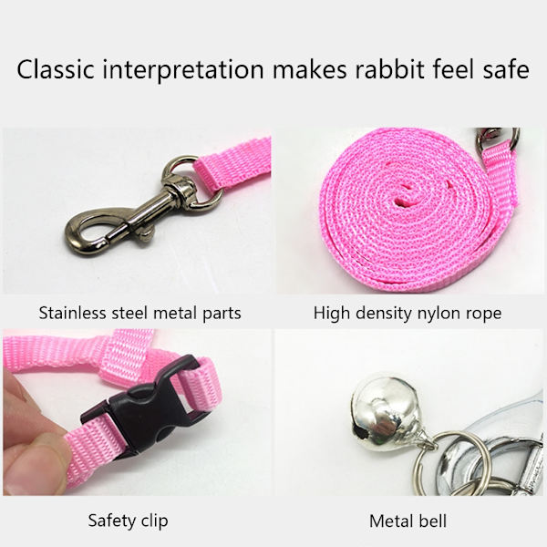 Bunny hamster blysele koppel marsvin rosa för kattunge marsvinskanin C