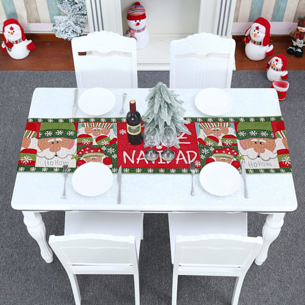 Julbord skateboard broderad Santa Claus Älg Röd Buffalo Pläd Bordsskateboard (tomten)