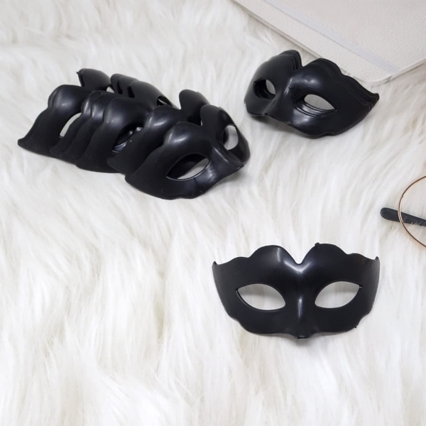 12ST Plast Mini Mask Nattverd Liten Maskerade Mask Dekorativ kake