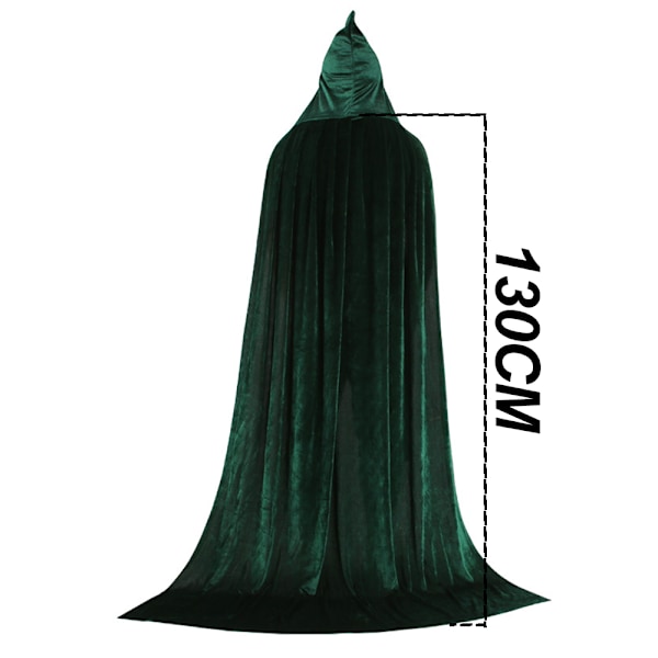 Unisex dragt med hætte i fuld længde Dark green 130cm