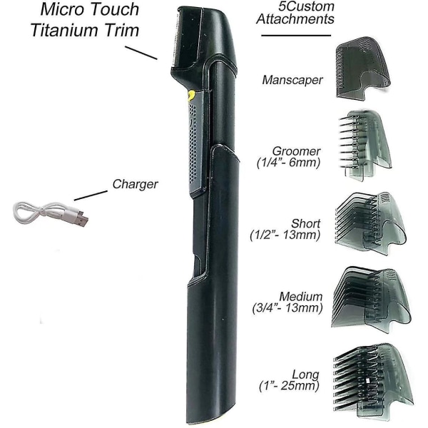 Titanium Trim Hårklippeverktøy, Kroppshårtrimmer, trådløs