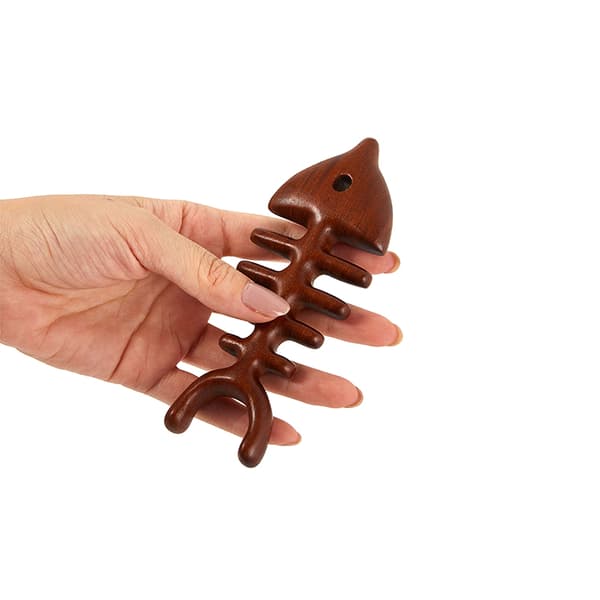 Meridians Comb Sandelträ Bärbar bred massagekam