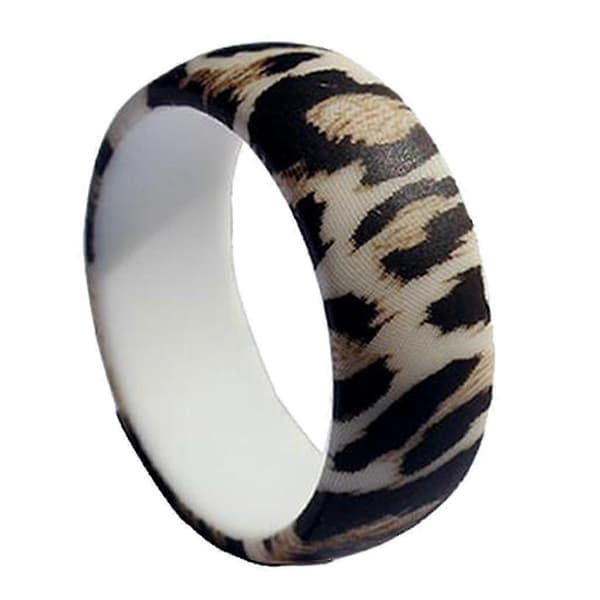 2x3 stk. Leopardmønster Silikonegummi Bryllupsfestringe Mænd US Størrelse 8