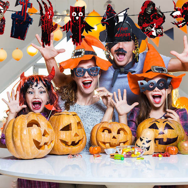 Halloween festdekorationer, skrämmande födelsedagsbanner för C