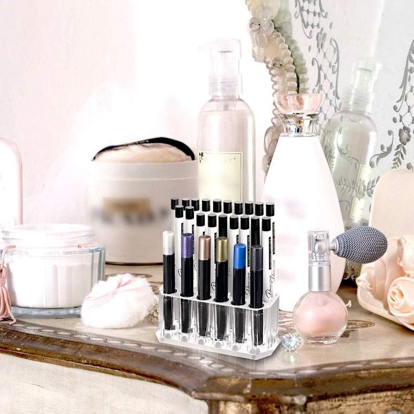 Makeupbørsteholder, akryl kosmetik organizer