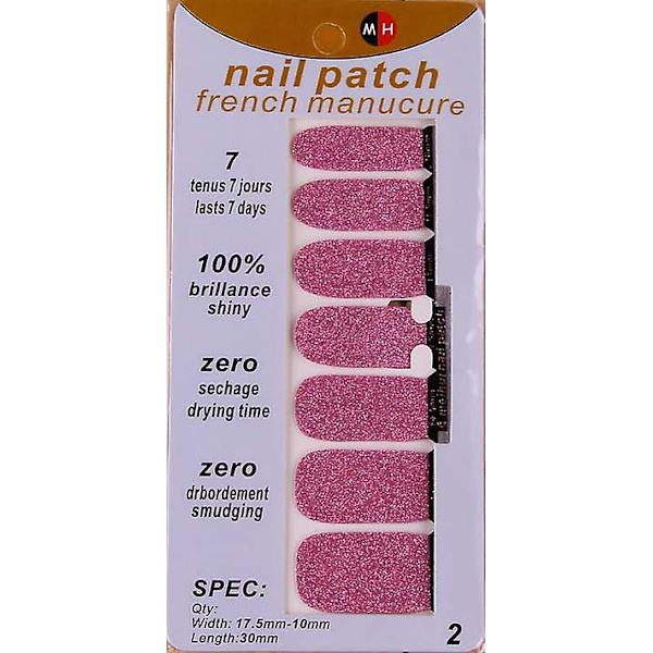 Nail Art Stickers 10 färger glänsande självhäftande självhäftande nagellappar