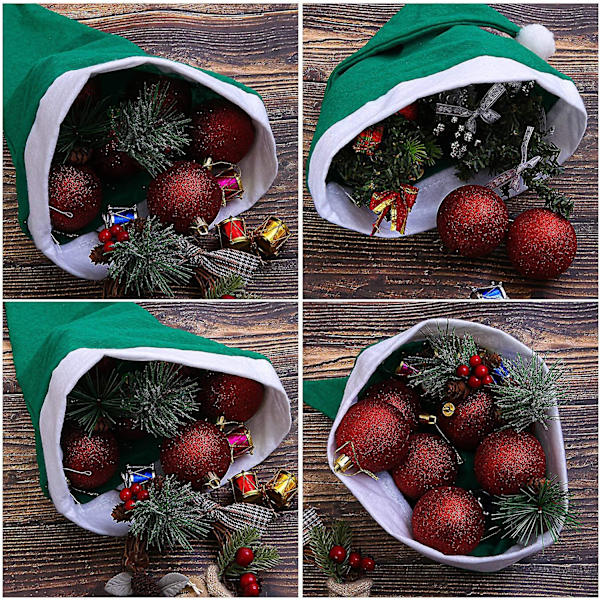 2 st Gröna jul Non Woven tomte hattar för juldräkter