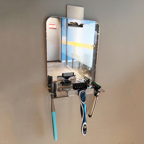 Anti-dimma rakspegel Akryl duschspegel Mini sminkspegel