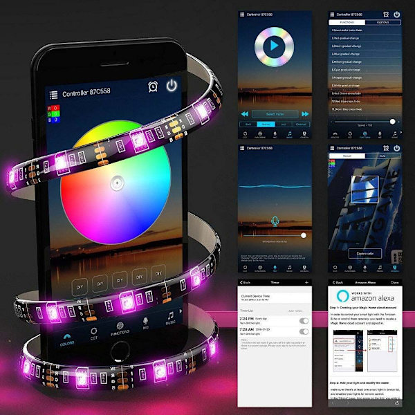 LED Lysstribe 5050RGB Farverig 5m